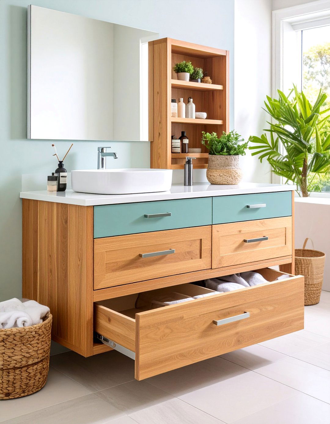 Hidden Pull Out Drawer Storage - 25 Over Toilet Storage Ideas