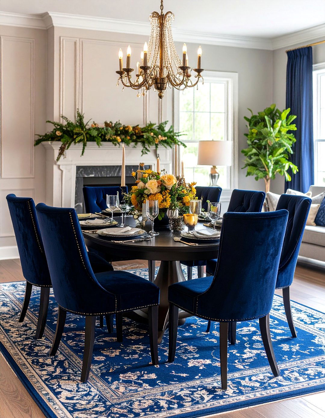 High Back Dining Chairs for Formal Fireplace Seating - 25 Chairs in Front of Fireplace Ideas