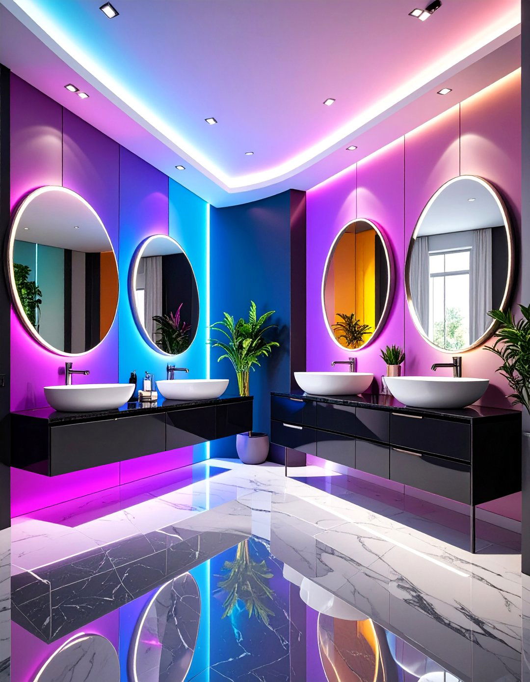 High Contrast Modern Office Bathroom - 25 Office Bathroom Ideas