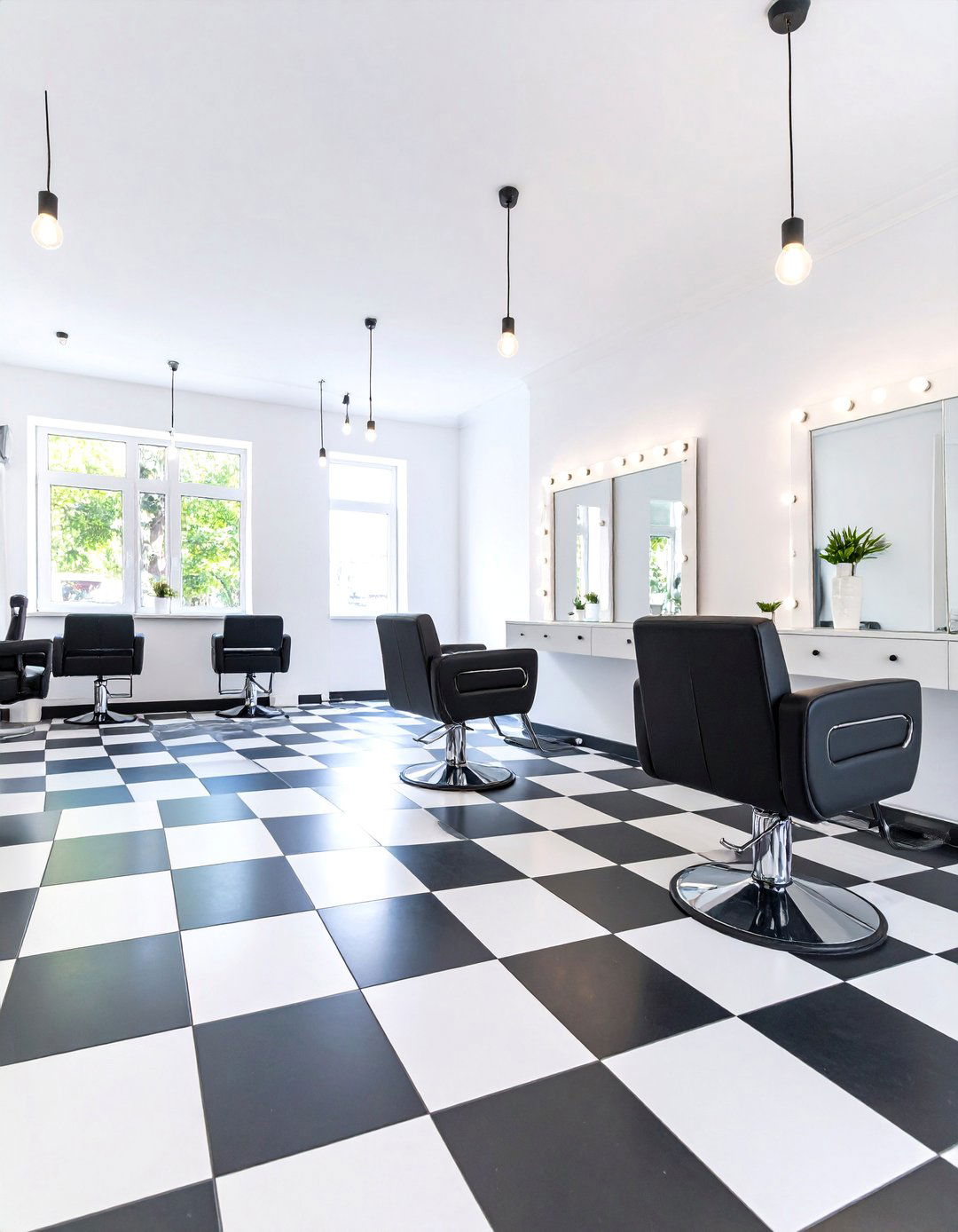 High Contrast Monochrome Salon - 25 Salon Interior Design Ideas