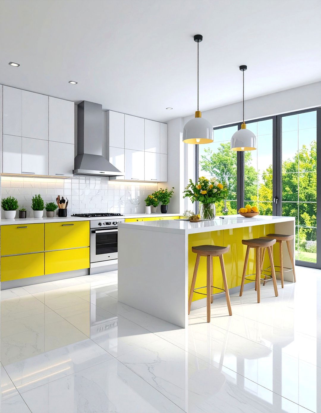 High Gloss Contemporary L Shaped Kitchen - 25 l shaped kitchen ideas