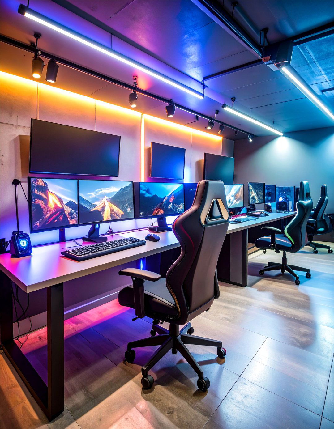 High Tech Gaming and Streaming Office - 25 basement office ideas