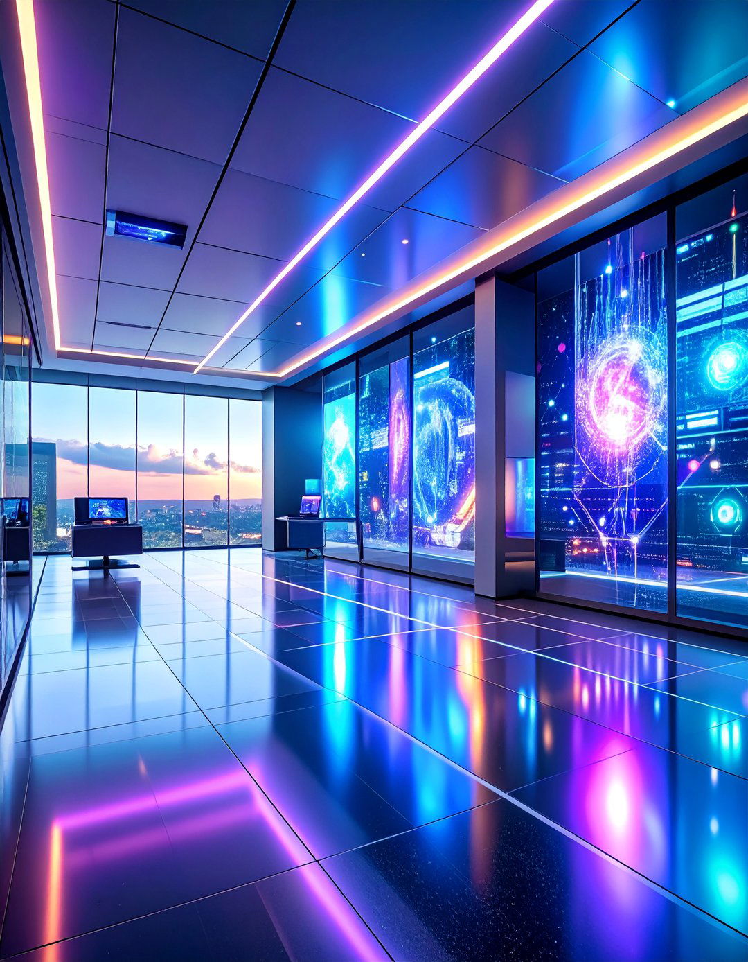 High Tech Holographic Gaming Matrix - 25 Video Game Room Ideas