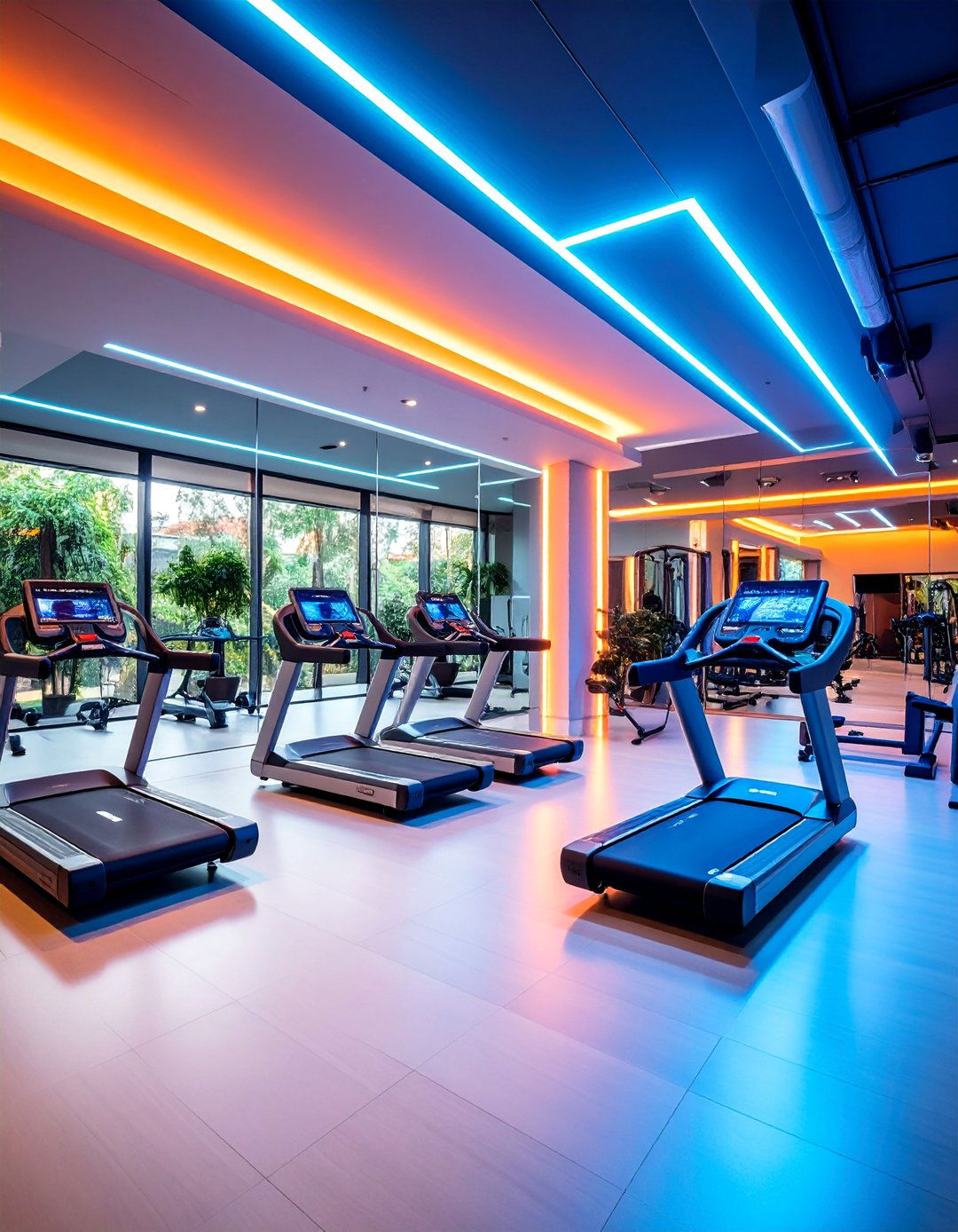 High Tech Smart Home Gym - 25 Home Gym Ideas