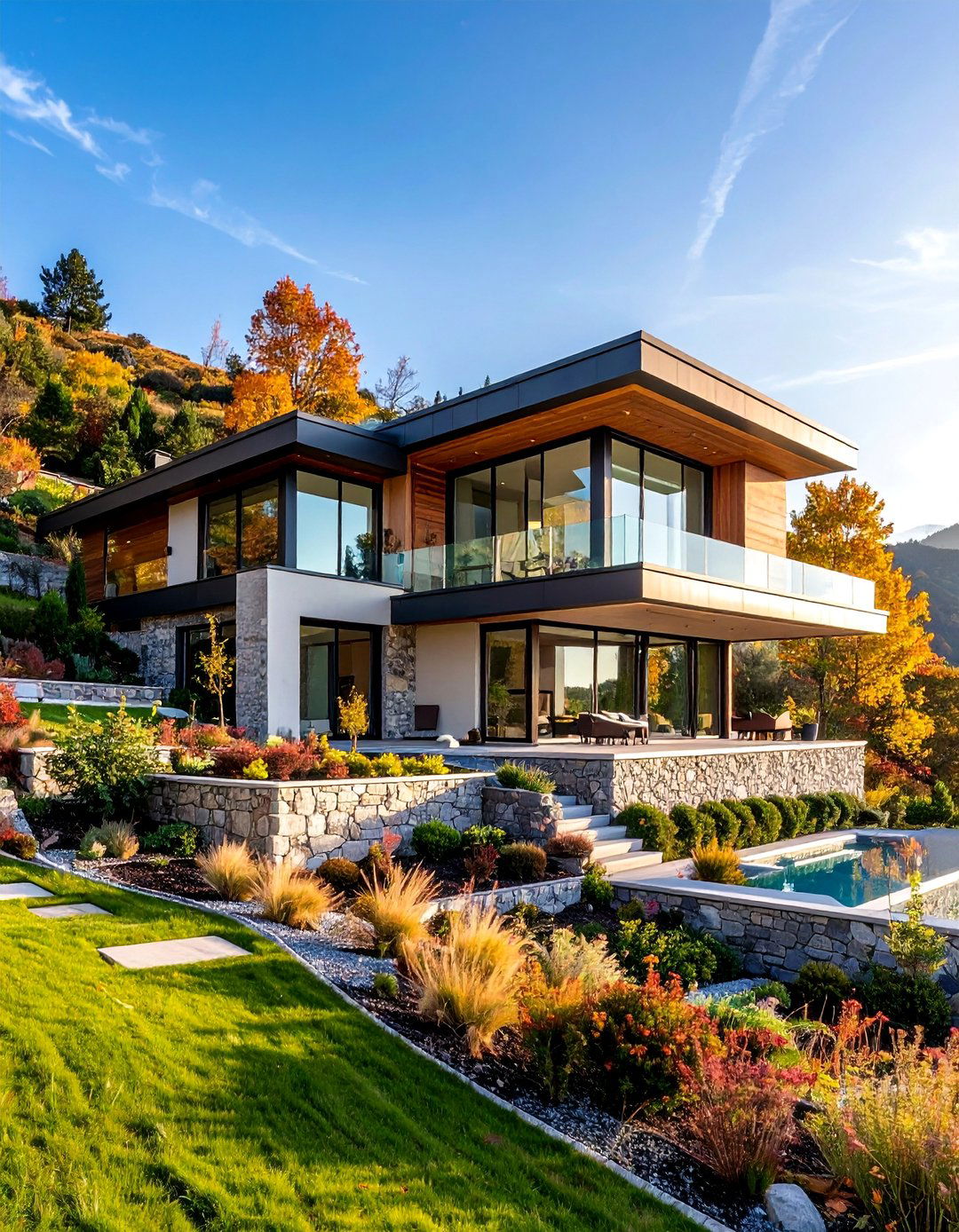 Hillside Terraced Mediterranean House Exterior - 25 Mediterranean House Exterior Ideas