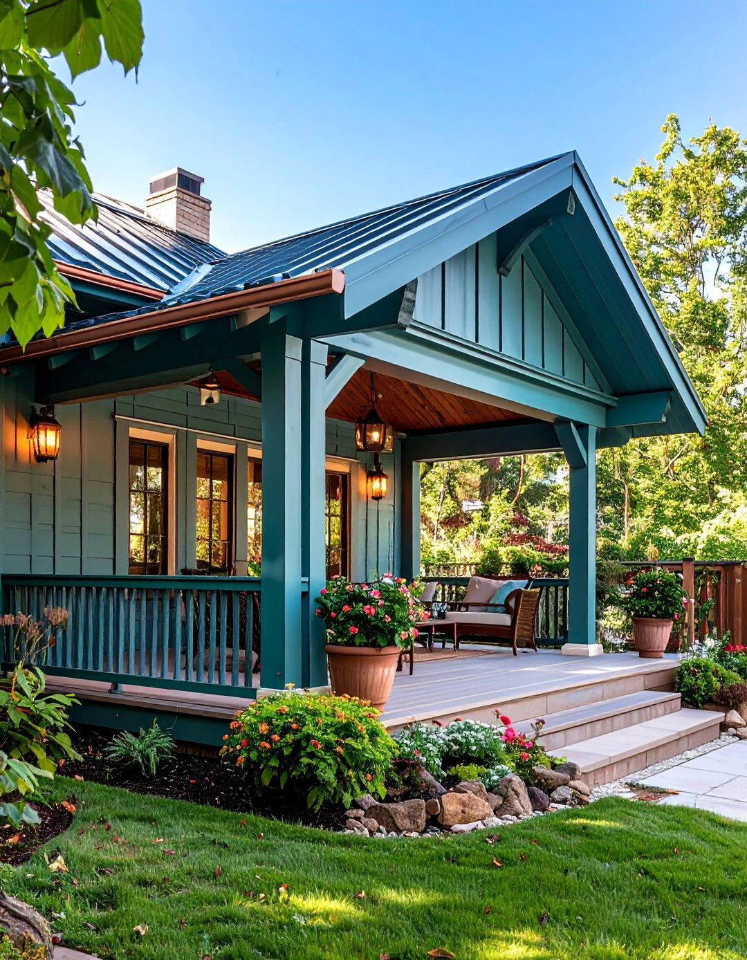 Hip Roof Metal Porch Design - 25 Metal Roof Porch Design Ideas