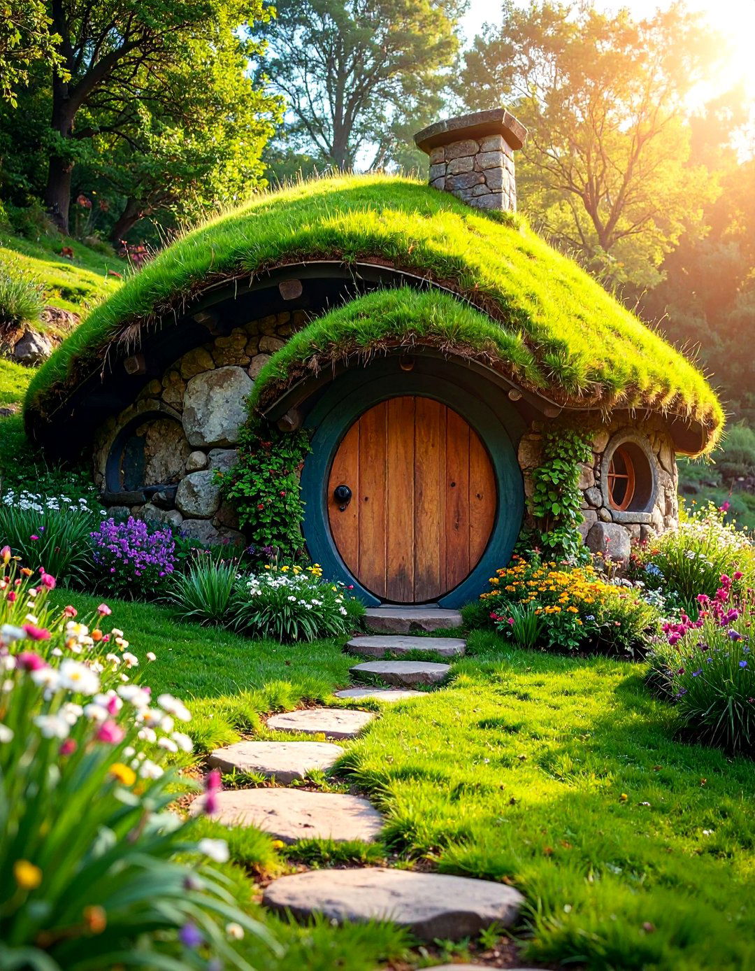 Hobbit Hole Earth Sheltered Greenhouse - 25 Fantasy Greenhouse Ideas