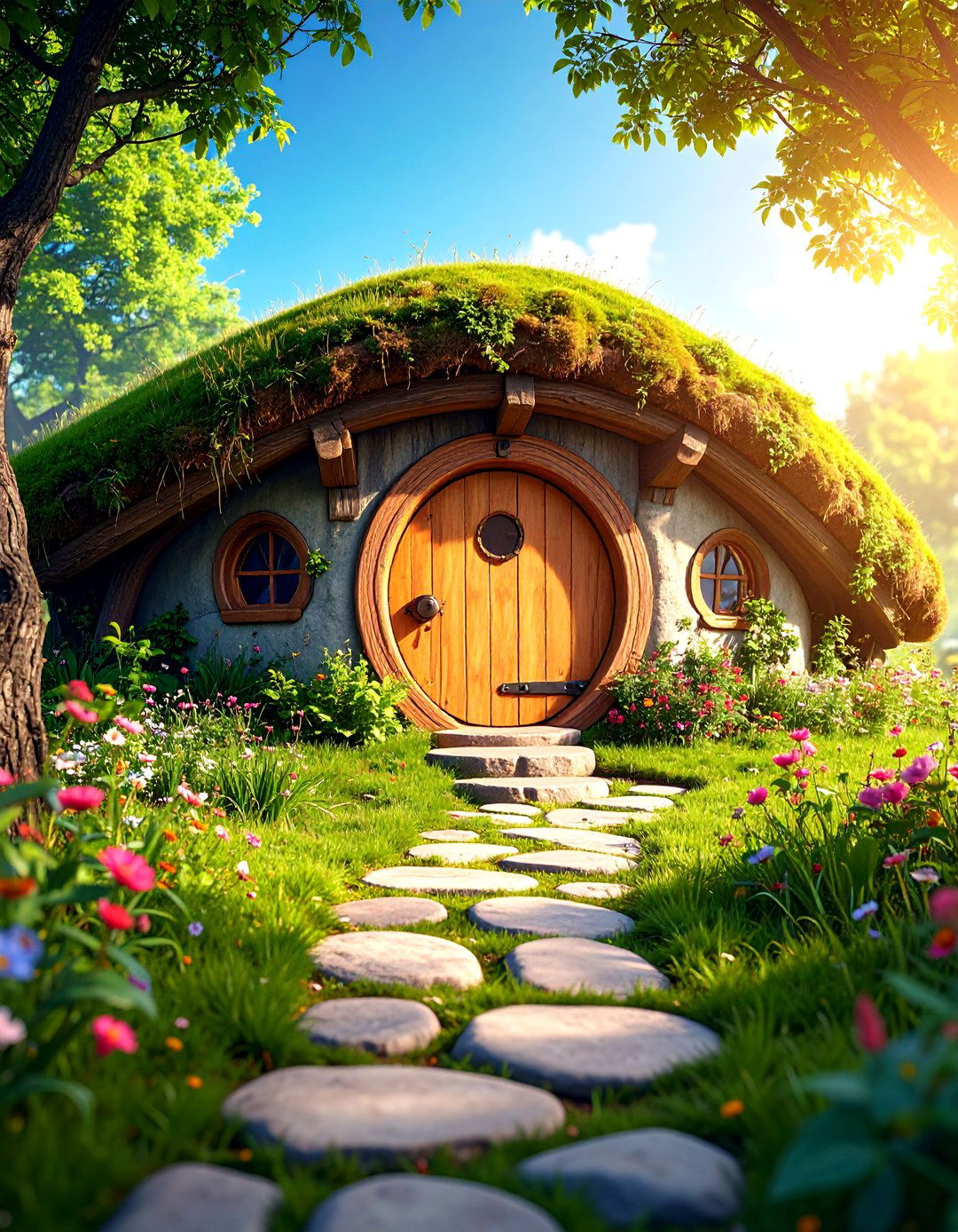 Hobbit House Outhouse with Earth Covered Roof - 25 Outhouse Design Ideas