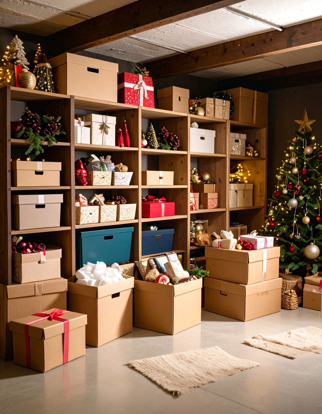 Holiday Decoration Storage Room - 25 Basement Storage Ideas