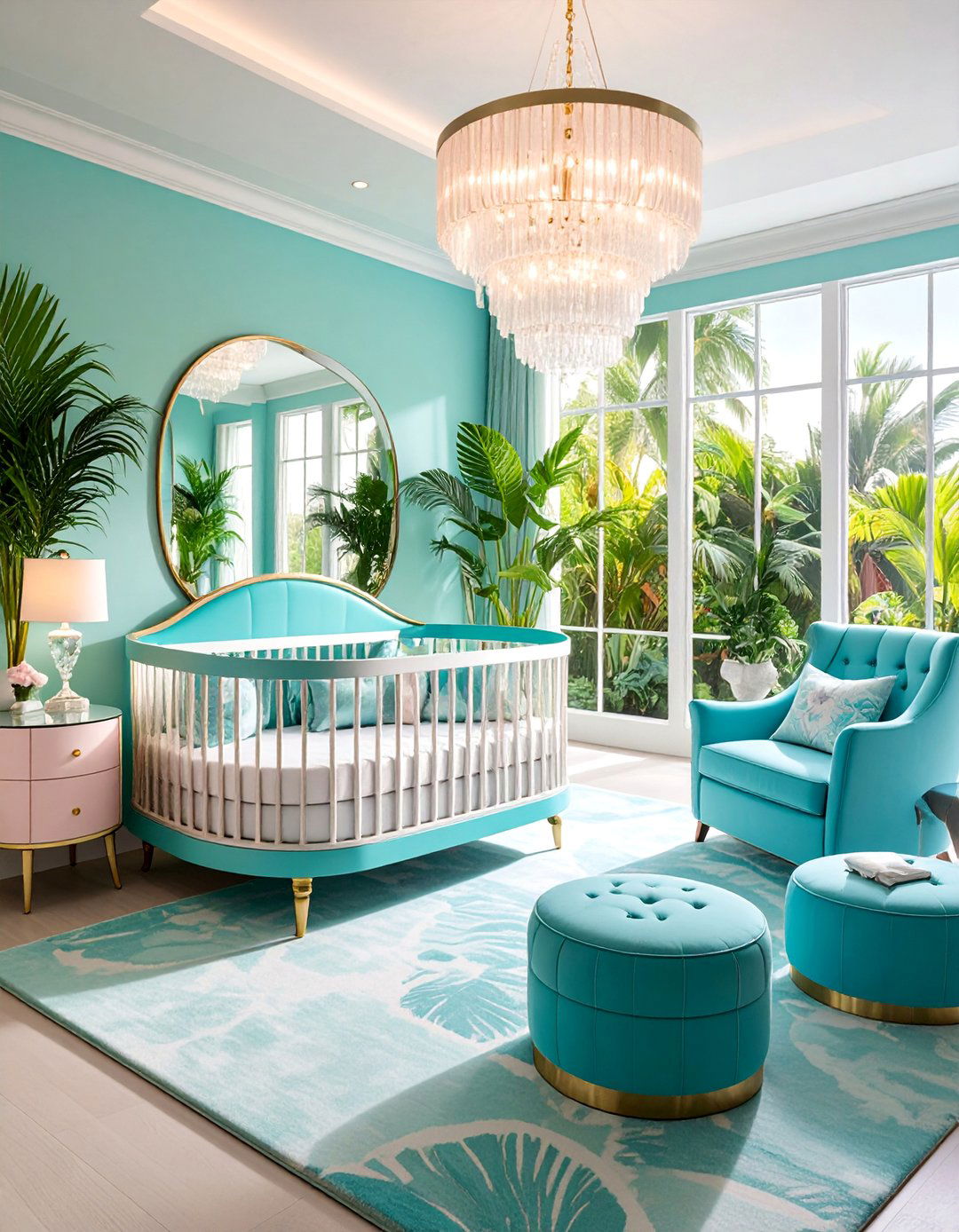 Hollywood Regency Nursery with Luxurious Touches - 25 Vintage Nursery Ideas