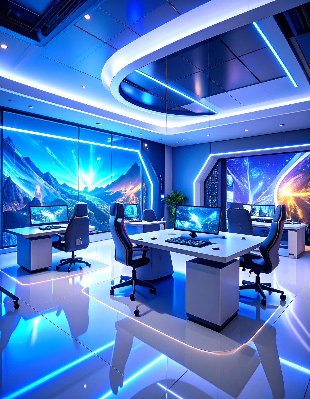 Hologram Gaming Arena with Interactive Displays - 25 Star Wars Man Cave Ideas