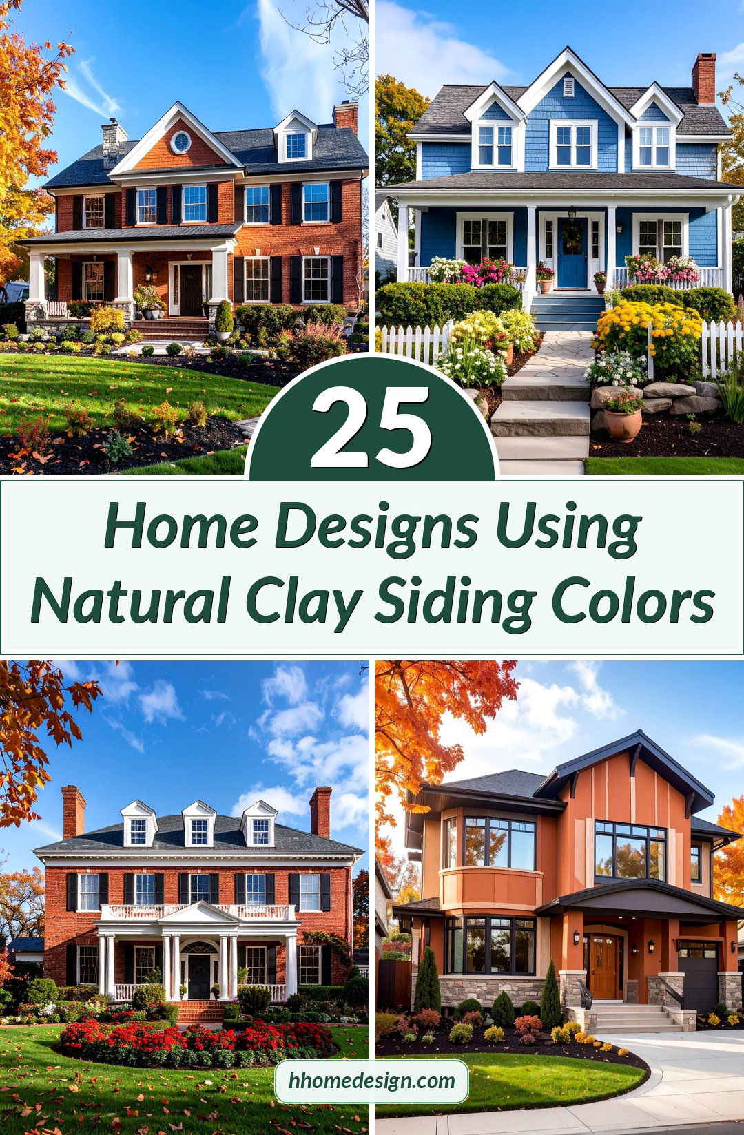 25 Home Designs Using Natural Clay Siding Colors