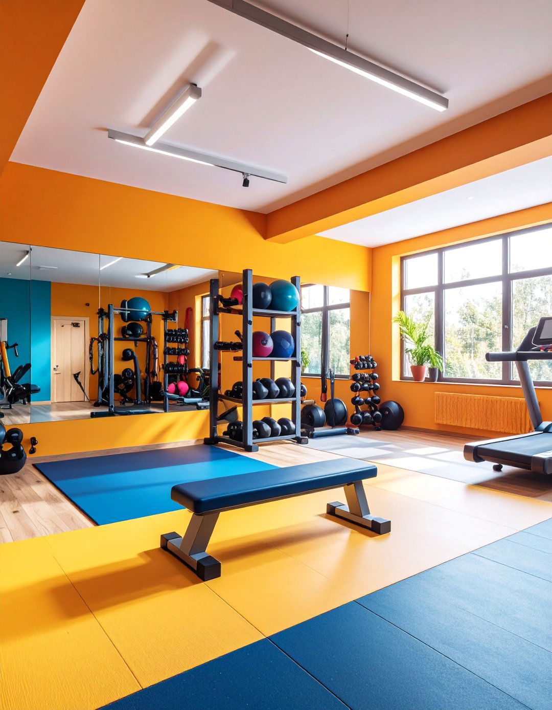 Home Gym Equipment Storage with Exercise Space - 25 Under Stair Storage Ideas