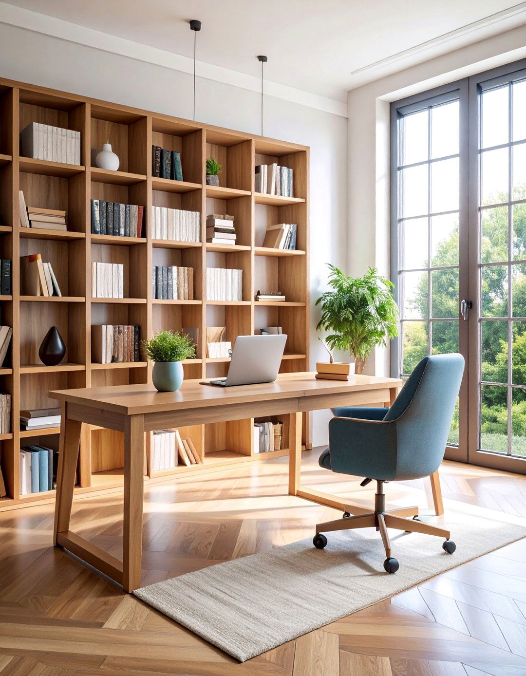 Home Library Desk with Built In Bookshelves - 25 Desk Decor Ideas