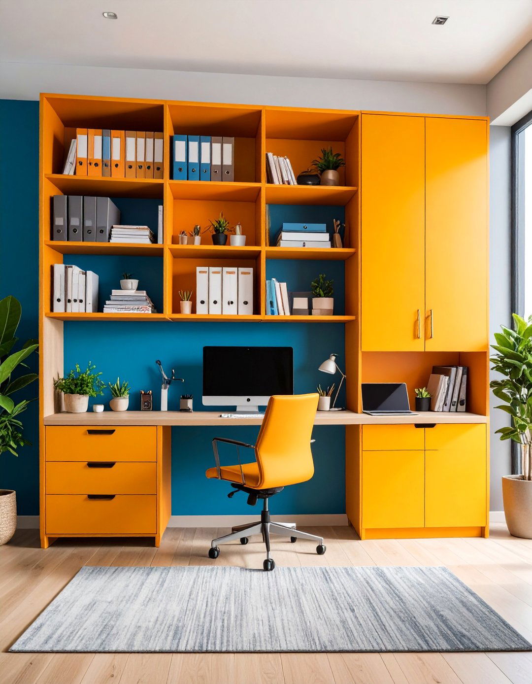 Home Office Cabinet with File Organization and Technology Storage - 25 cabinet storage ideas