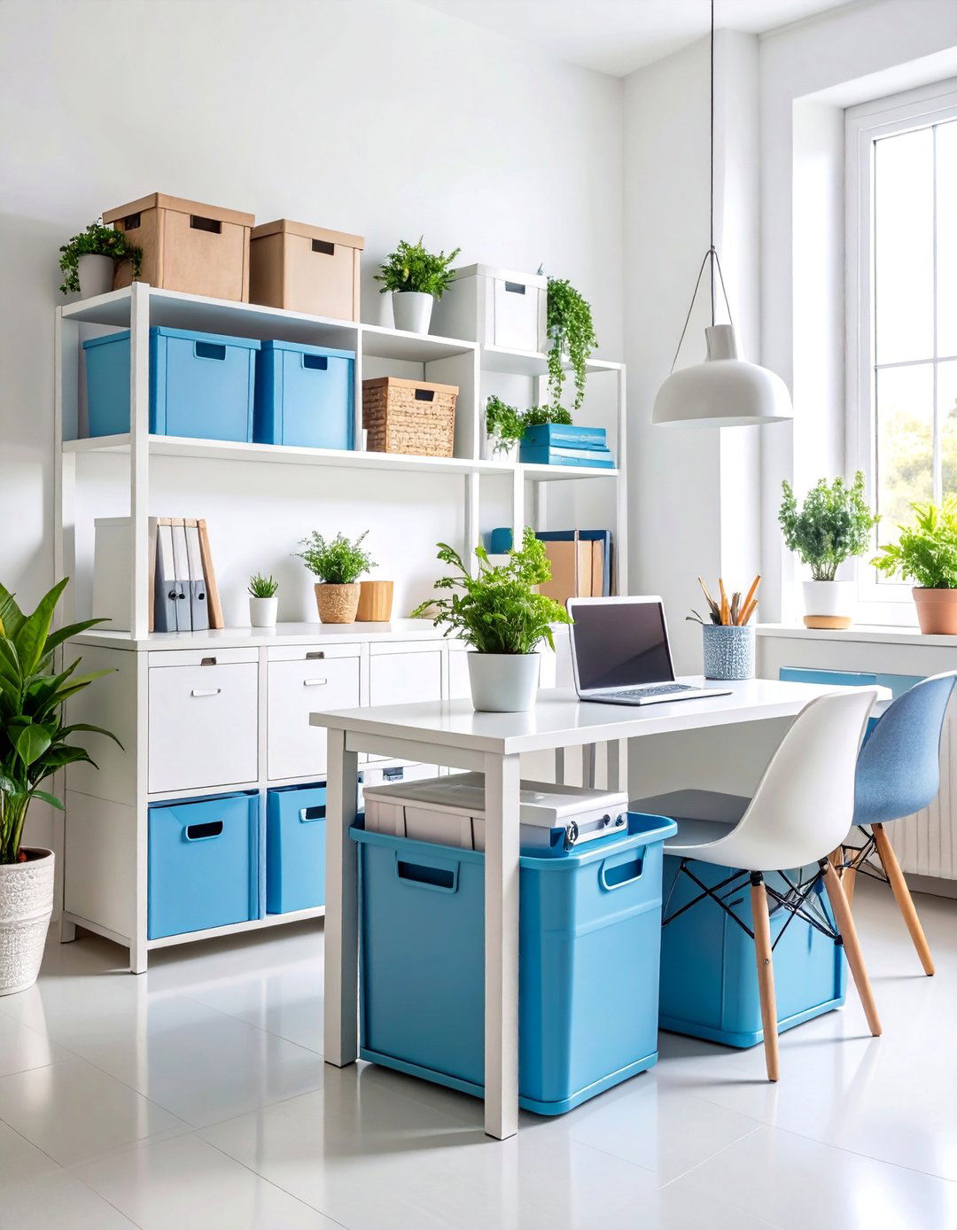 Home Office File Management Station - 25 Milk Crate Storage Ideas