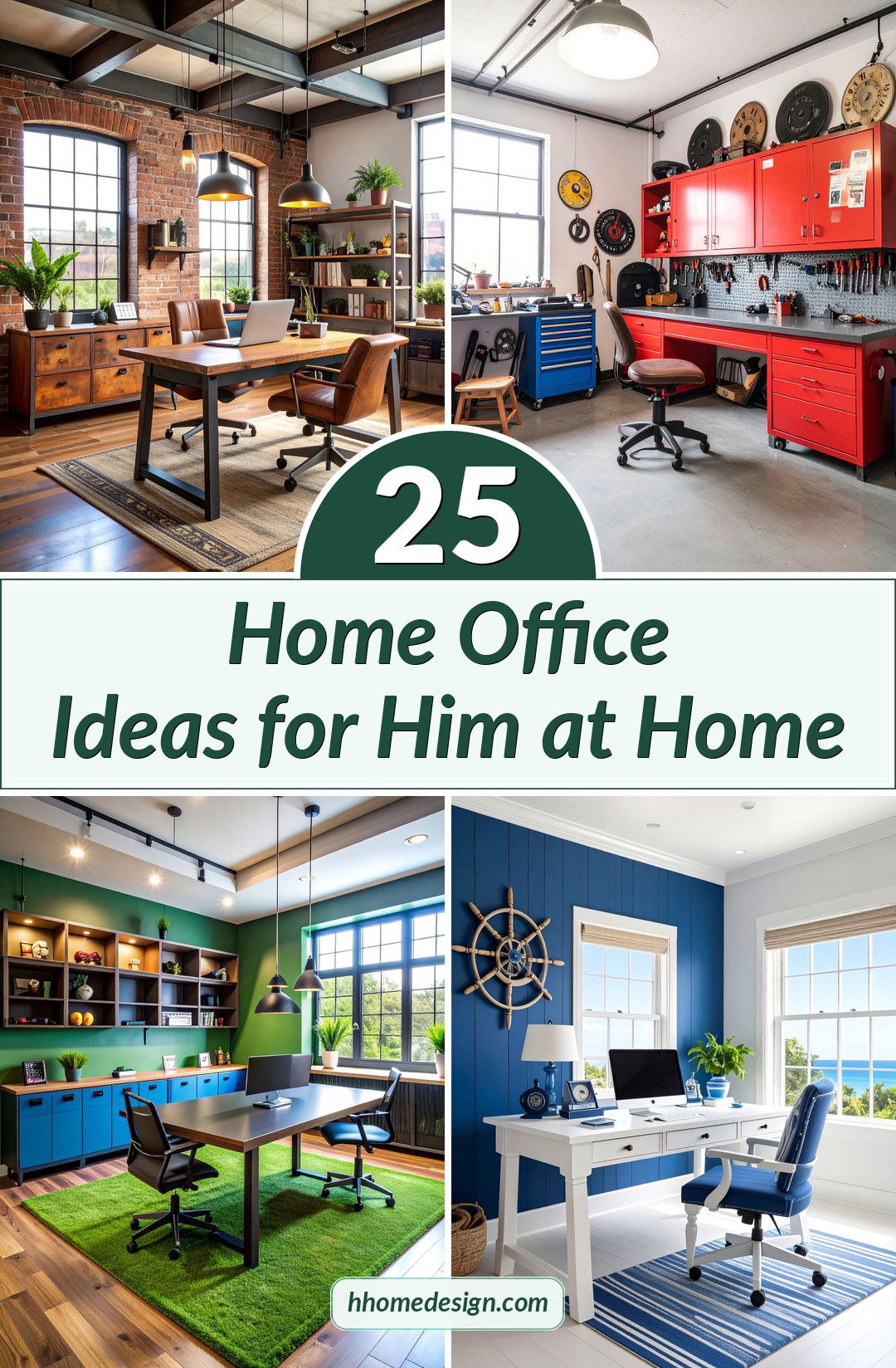 25 Home Office Ideas for Him at Home