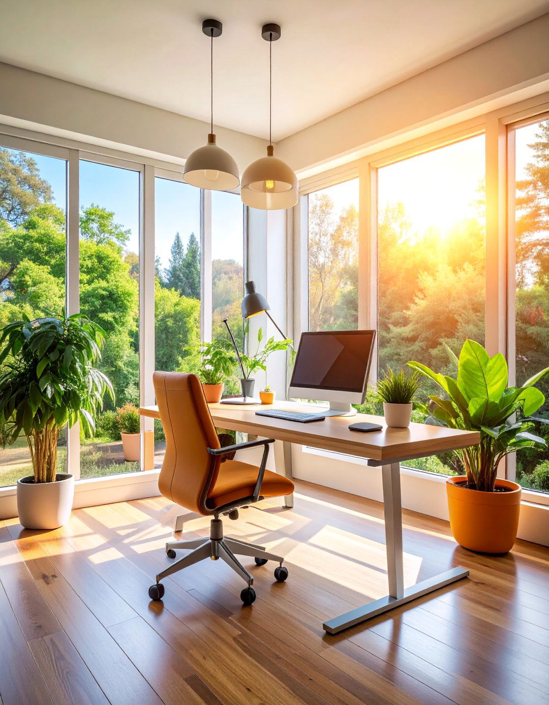 Home Office Productivity Zone - 25 Mid-century Modern Sunroom Ideas
