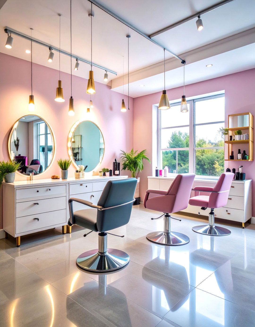 Home Salon with Professional Equipment - 25 Garage Conversion Ideas