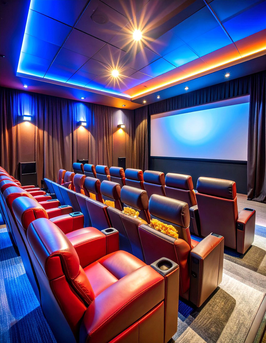 Home Theater Living Room with Cinema Experience - 25 Man Cave Living Room Ideas