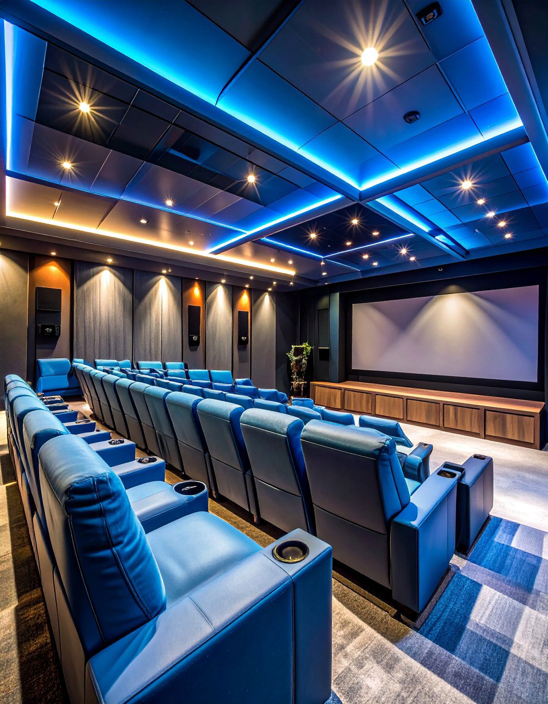 Home Theater with Surround Sound System - 25 Garage Conversion Ideas