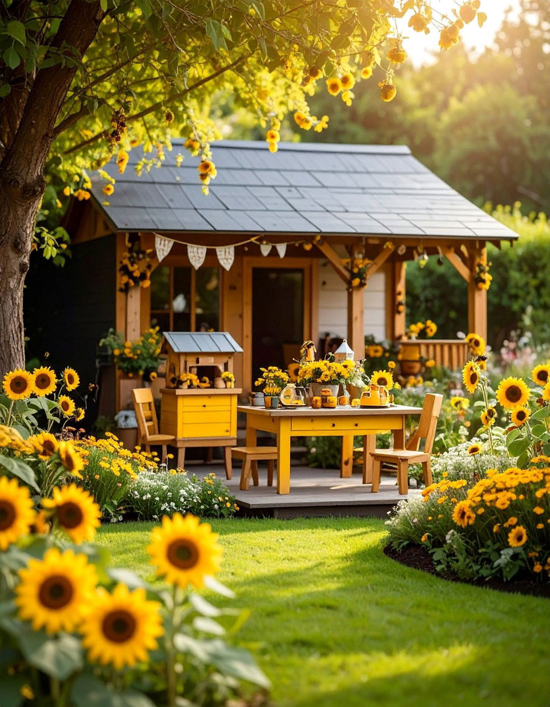 Honey Bee Garden Pollinator Paradise - 25 Baby Shower Centerpiece Ideas