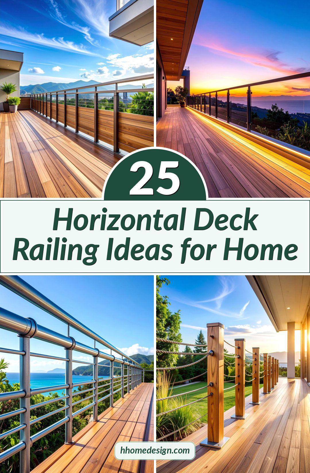 25 Horizontal Deck Railing Ideas for Home