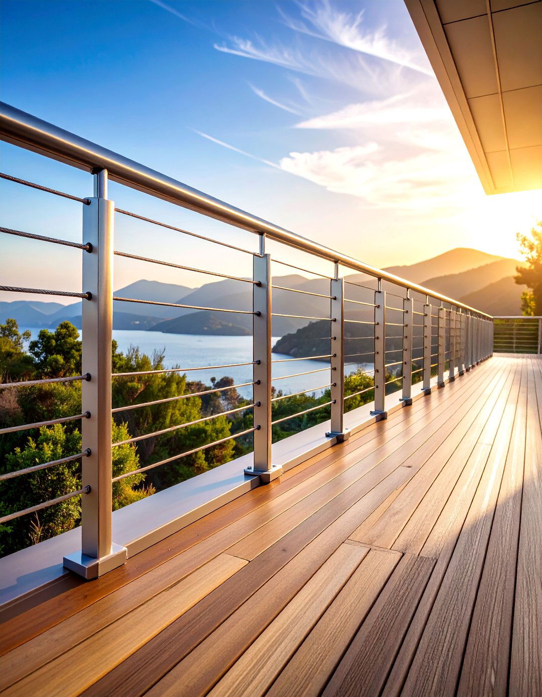 Horizontal Steel Cable Deck Railing - 25 Metal Deck Railing Ideas
