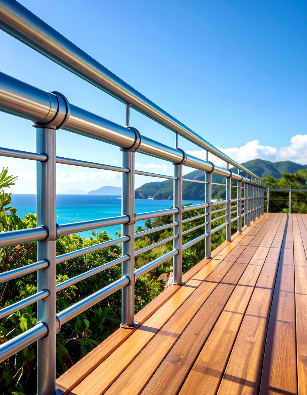 Horizontal Steel Pipe Railing - 25 Horizontal Deck Railing Ideas
