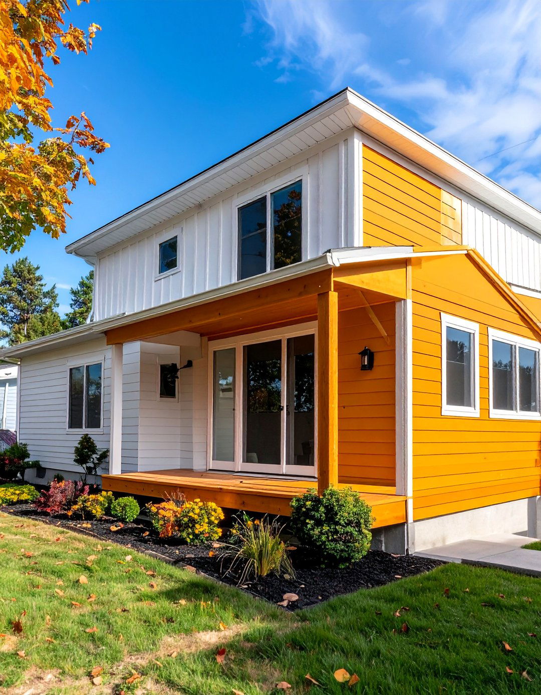 Horizontal Vinyl Lap Siding with Wood Grain Texture - 25 Mobile Home Siding Design Ideas