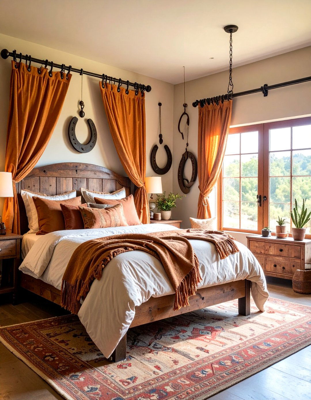 Horseshoe Hardware Bedroom - 25 Western Bedroom Ideas