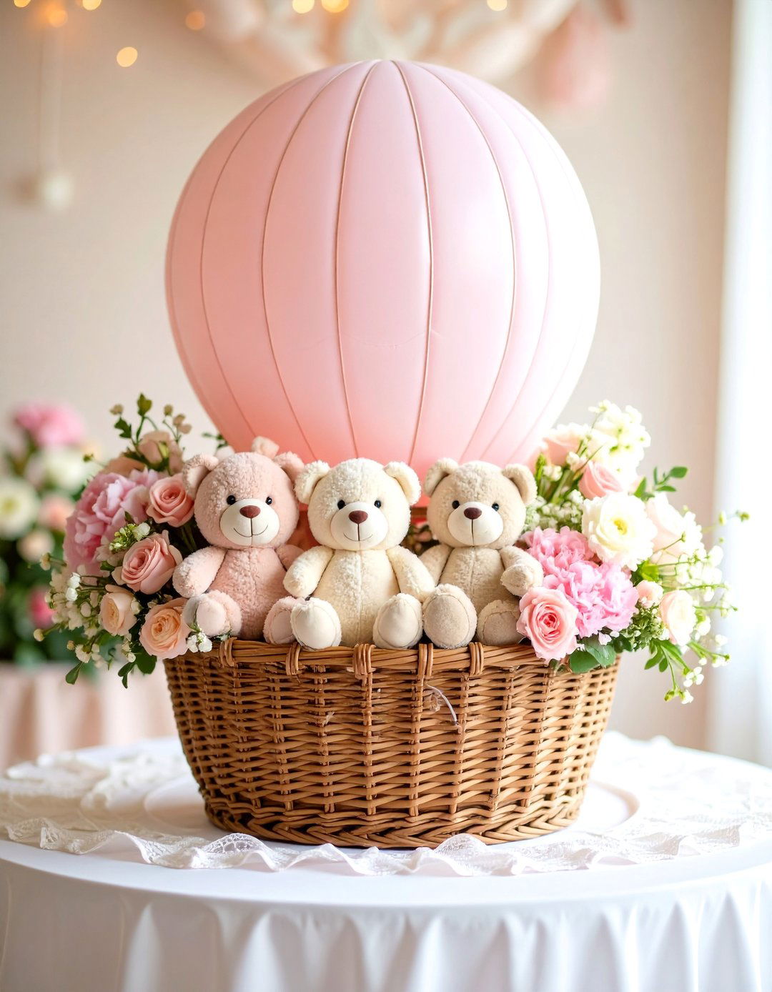 Hot Air Balloon Baby Shower Centerpiece - 25 Balloon Centerpiece Ideas