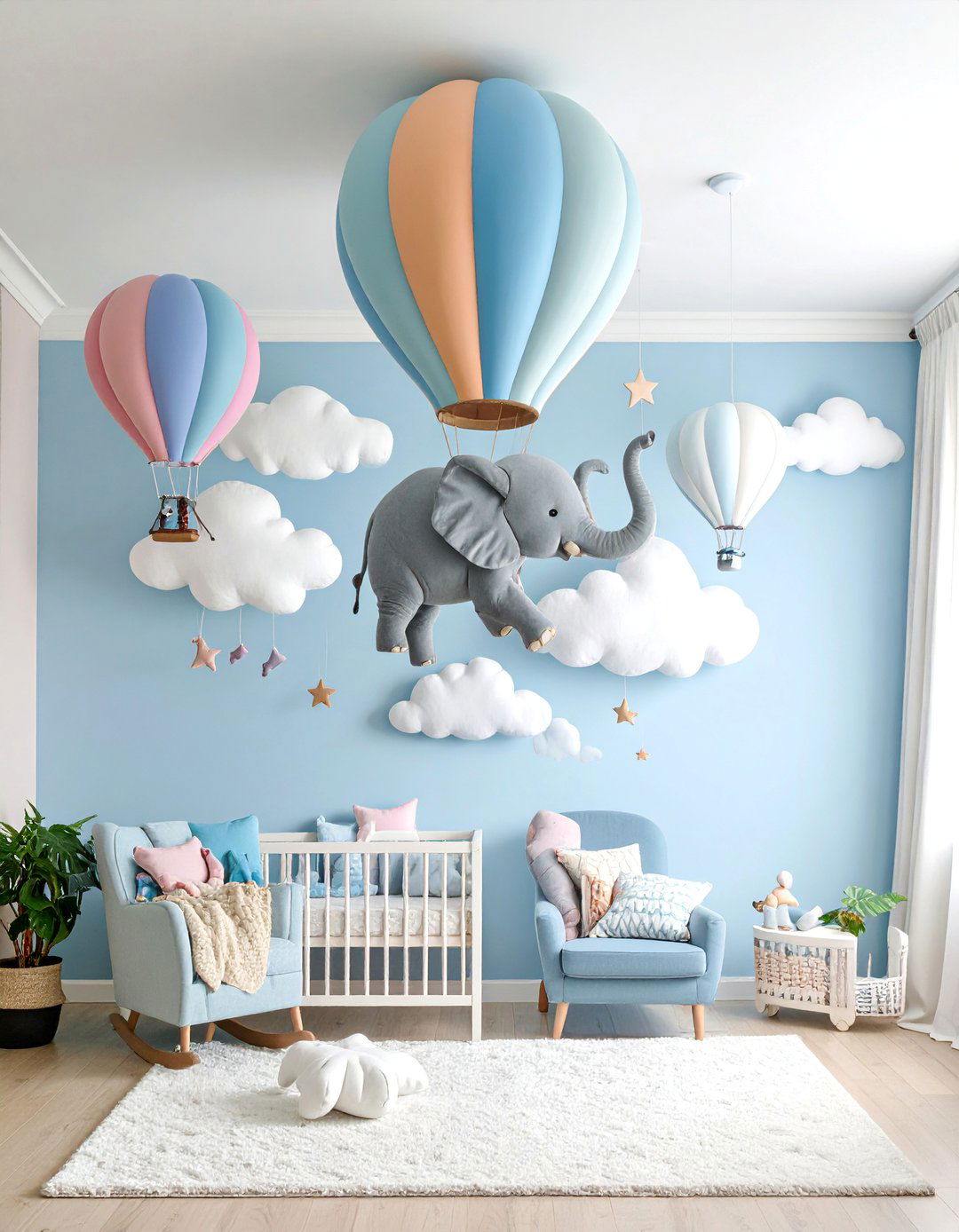 Hot Air Balloon Elephant Adventure Theme - 25 Elephant Nursery Ideas