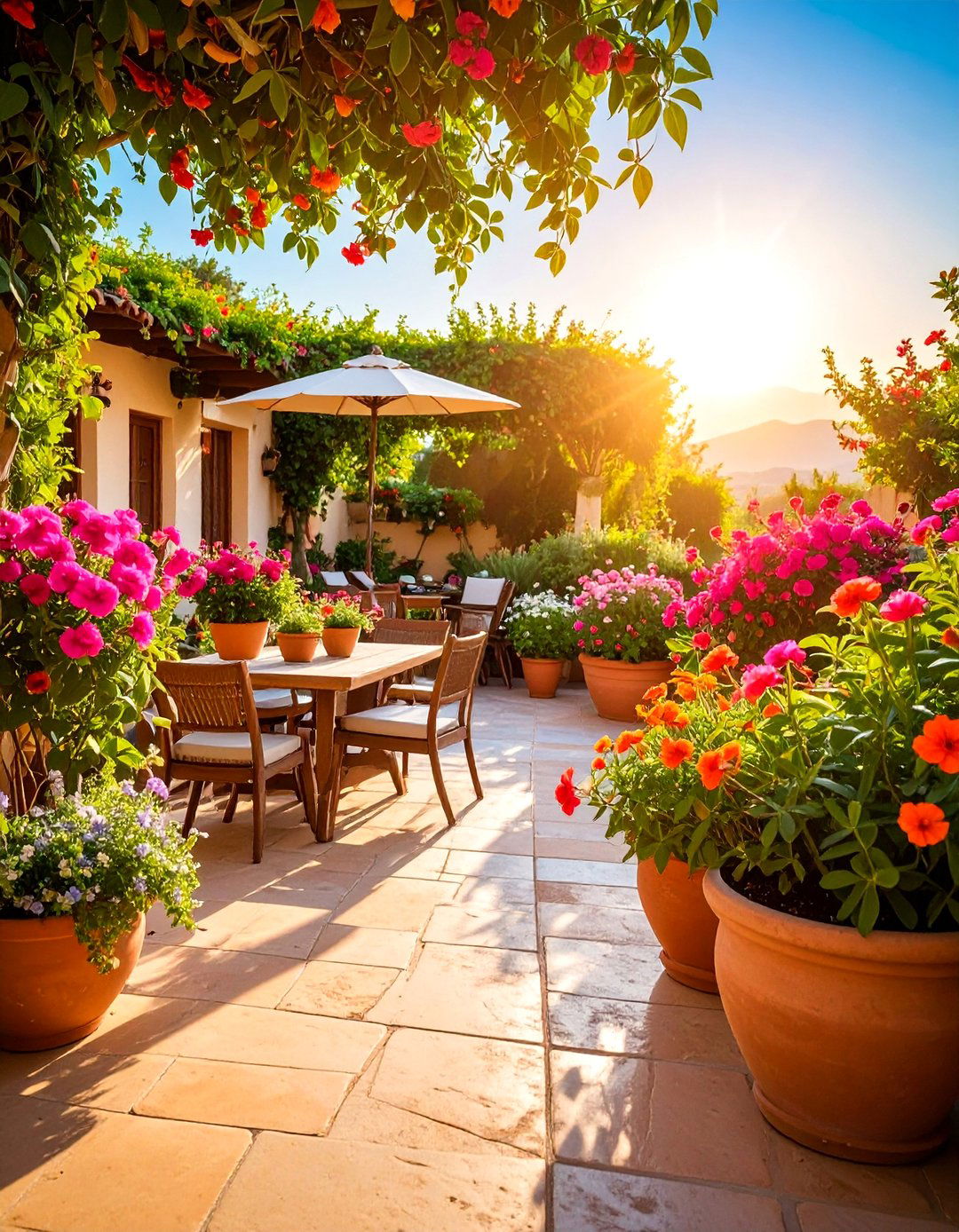 Hot Climate Survival Garden with Heat Tolerant Plants - 25 Patio Plants