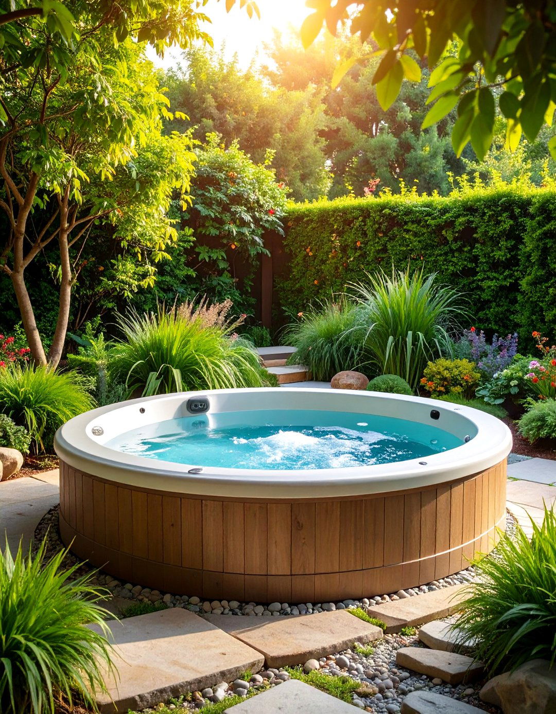 Hot Tub Garden Spa Sanctuary - 25 Outdoor Living Space Ideas