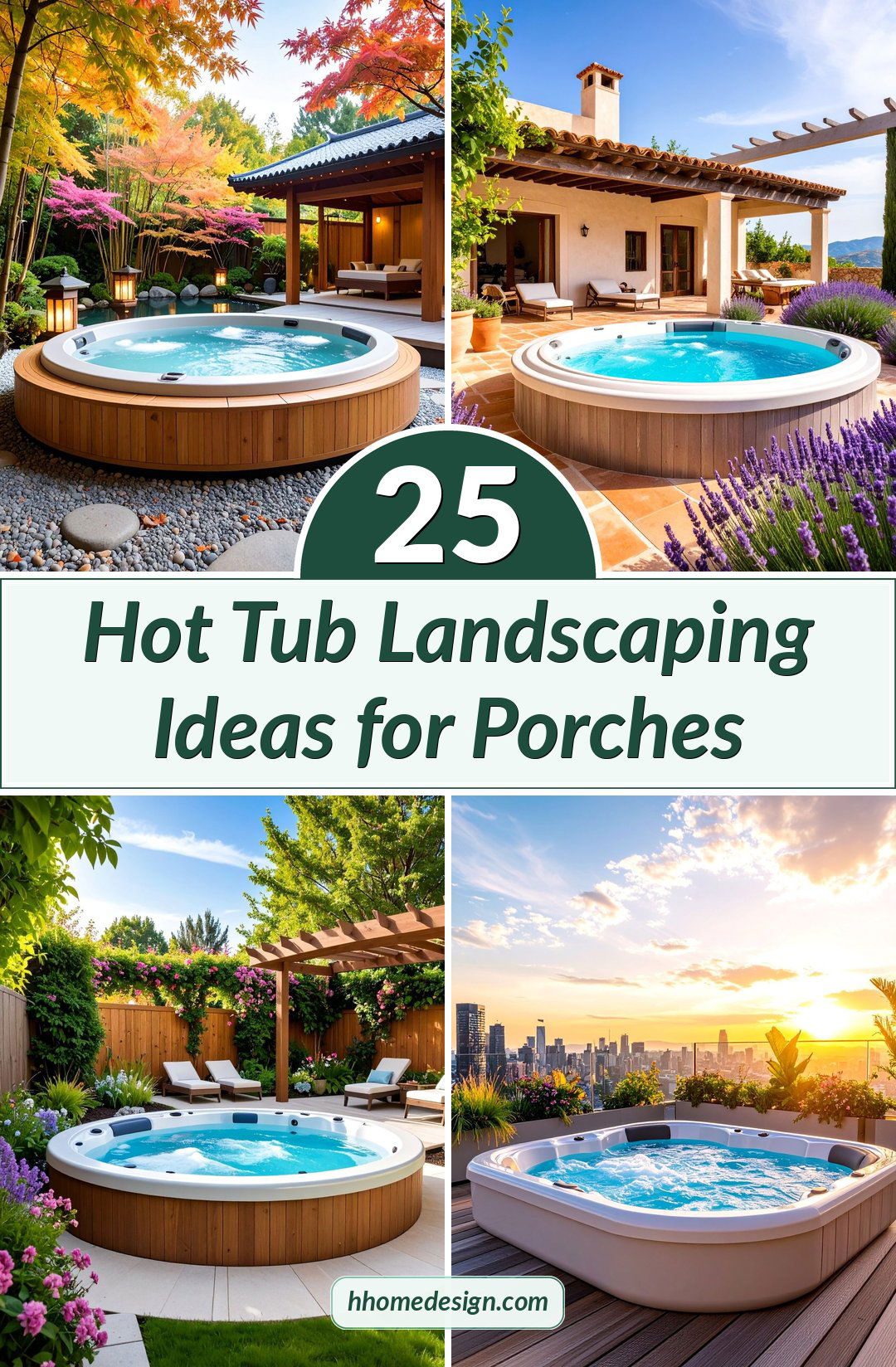 25 Hot Tub Landscaping Ideas for Porches