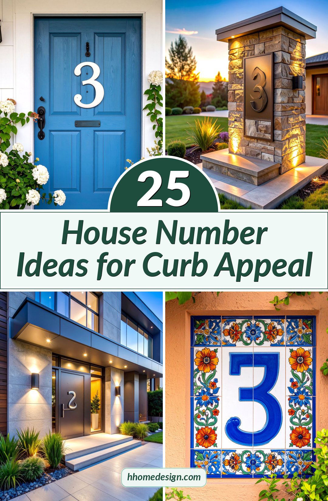 25 House Number Ideas for Curb Appeal