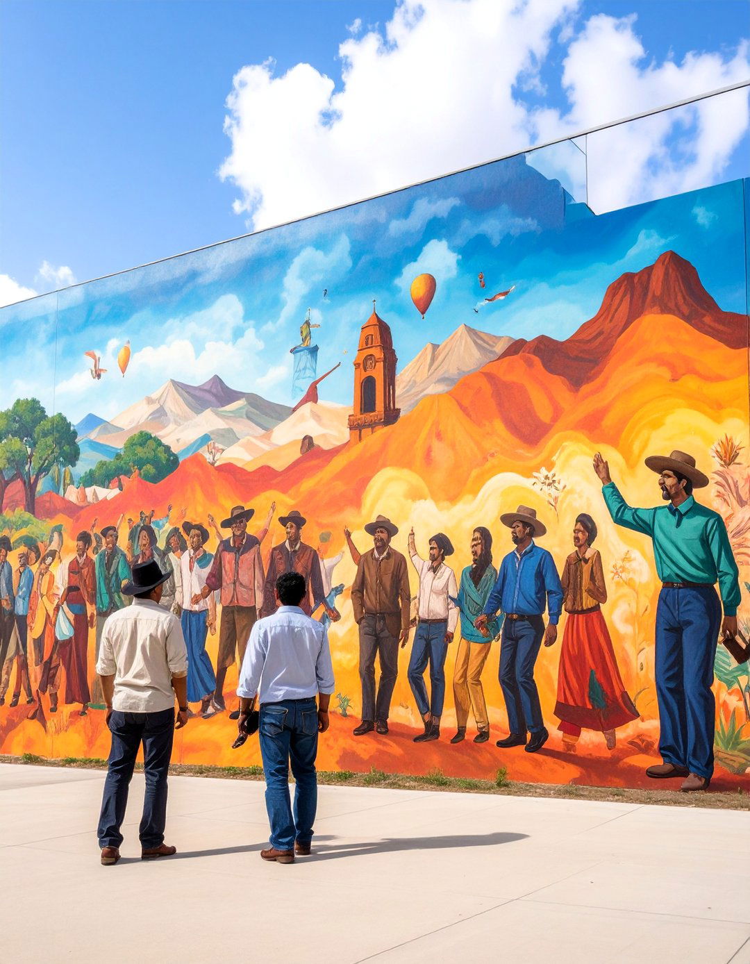 Houstons Mexican American Heritage Historical Timeline Mural - 25 Texas Murals