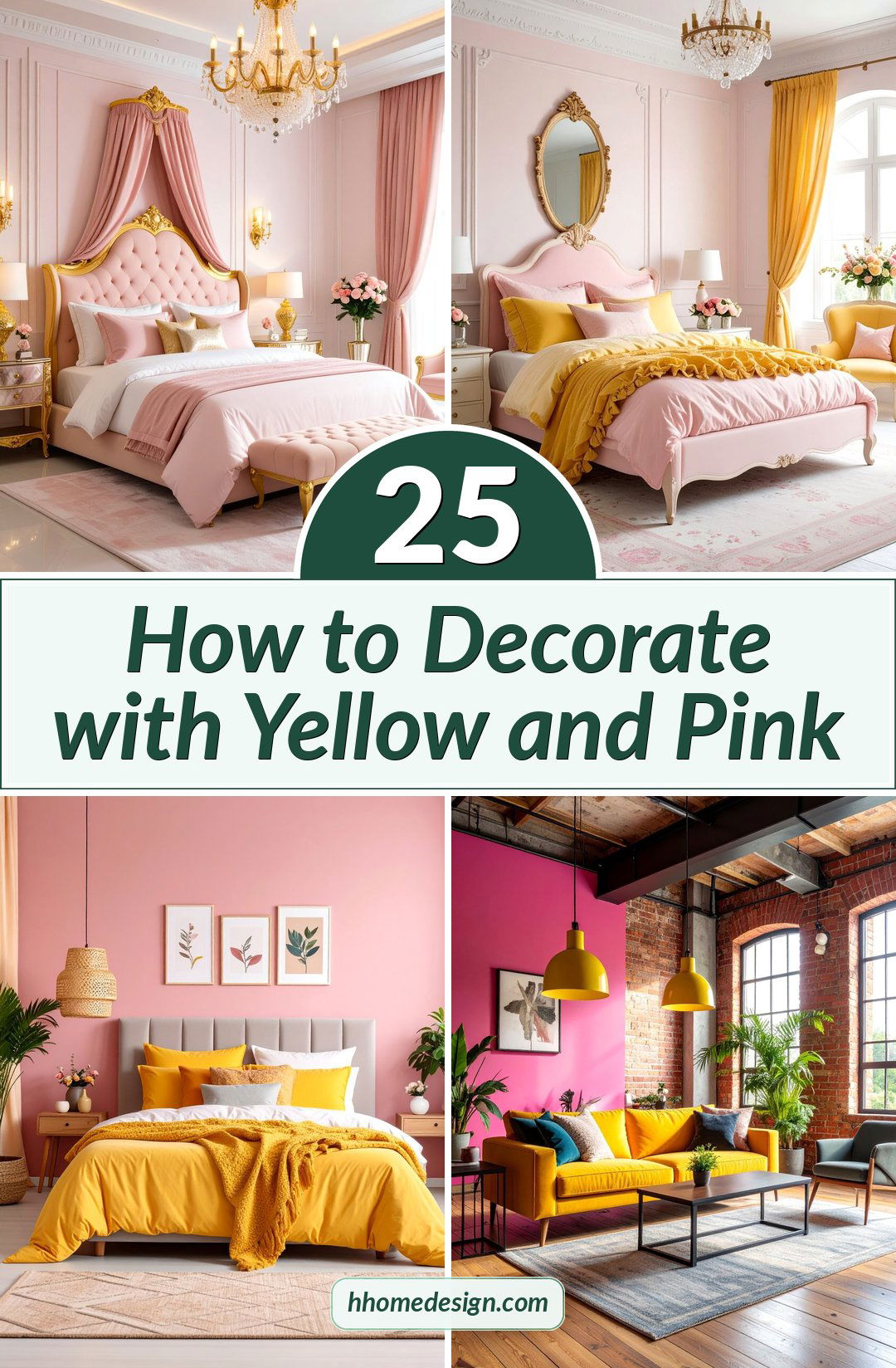 25 How to Decorate with Yellow and Pink