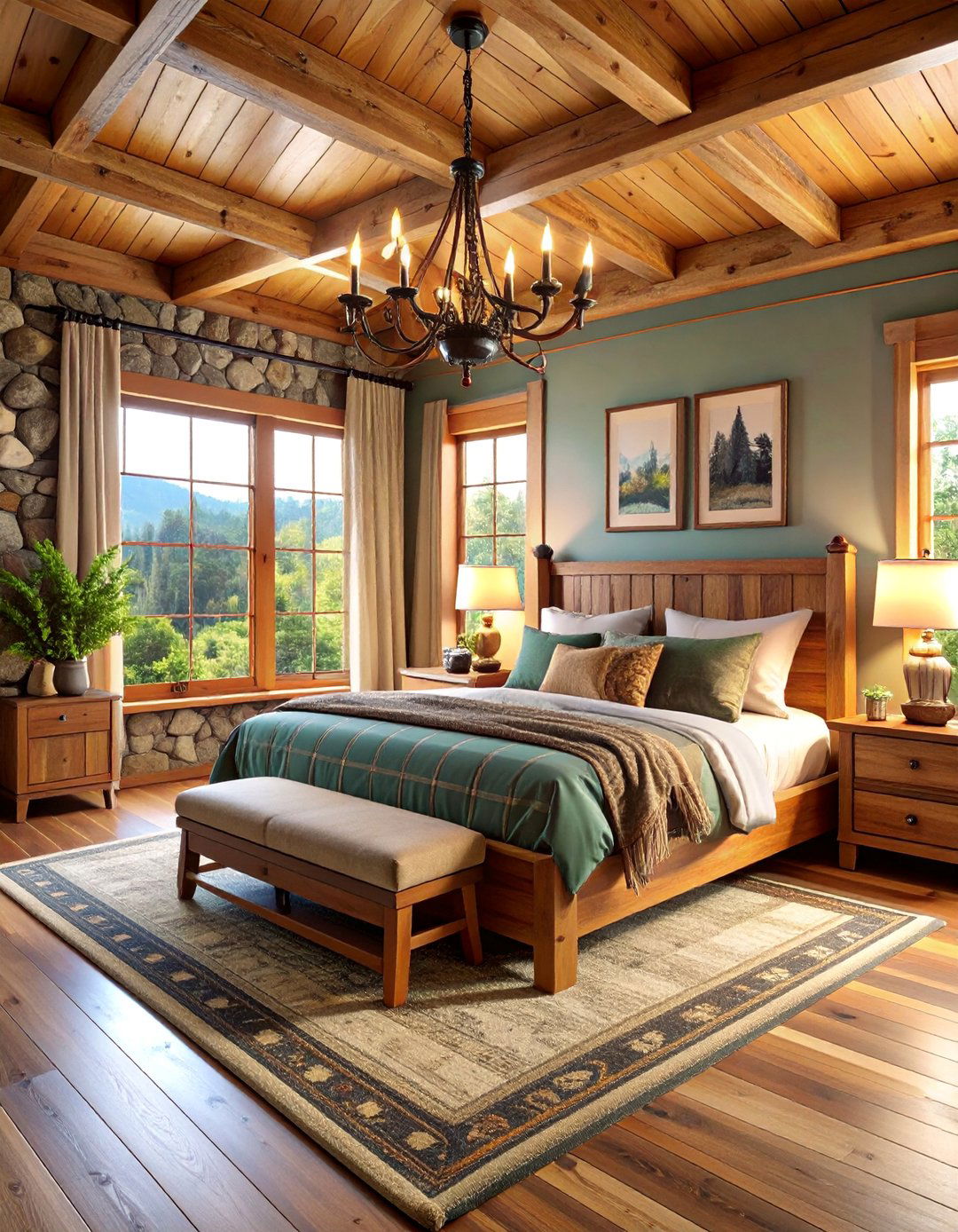 Hunting Lodge Bedroom with Outdoor Adventure Spirit - 25 Man Cave Bedroom Ideas