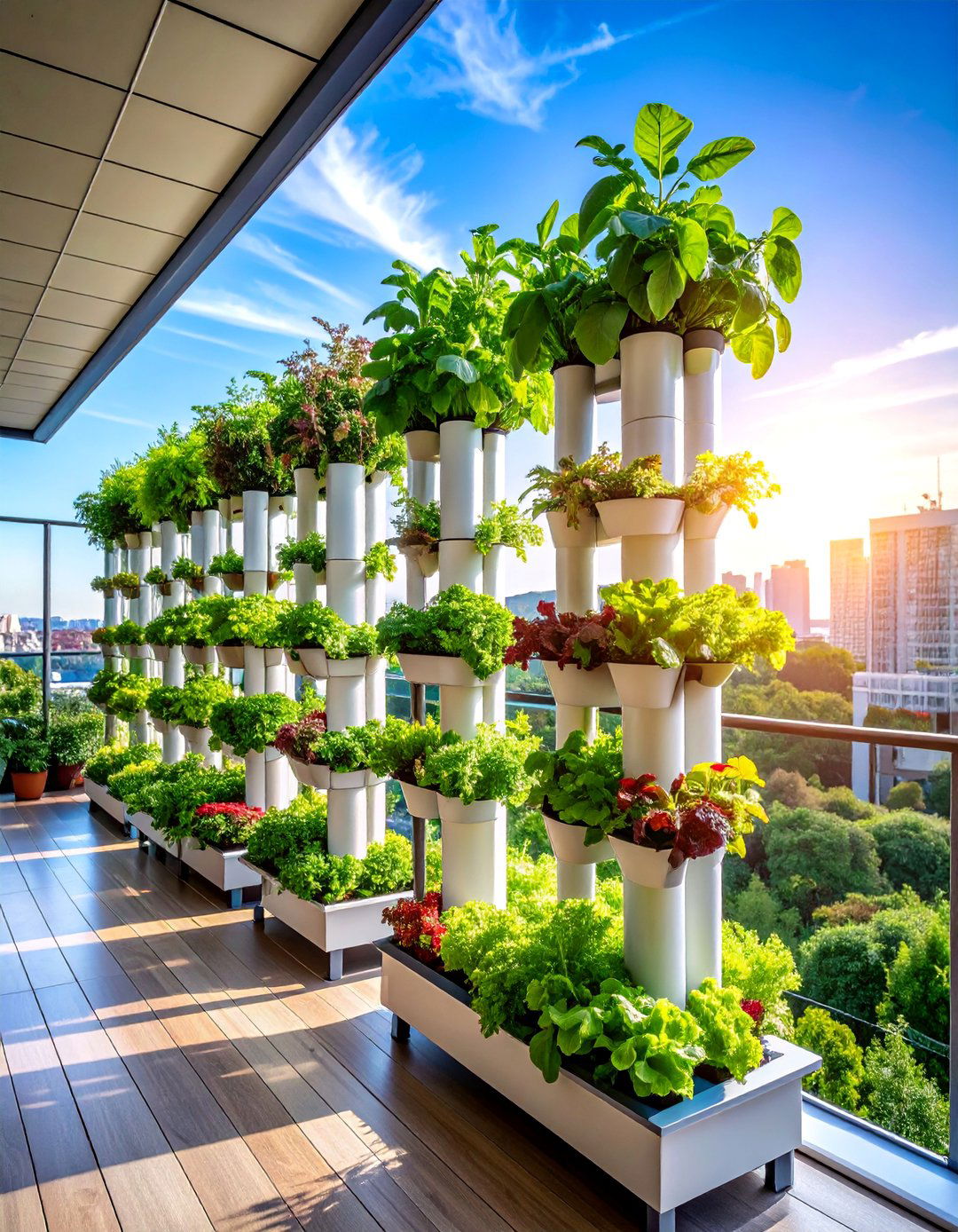 Hydroponic Growing System - 25 Green Balcony Ideas