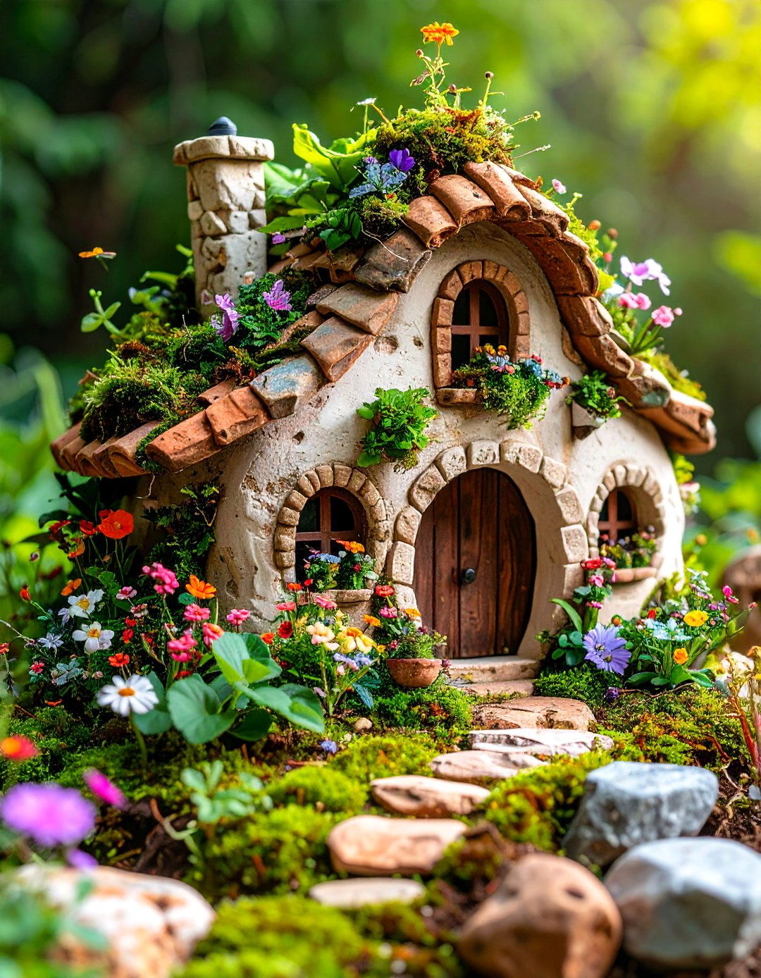 Hypertufa Stone Fairy Cave Garden - 25 Fairy Garden Container Ideas