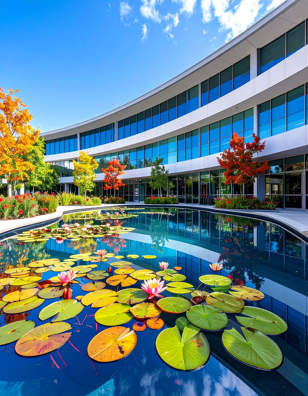 Impressionist Lily Pond - 25 Flower Murals on Buildings