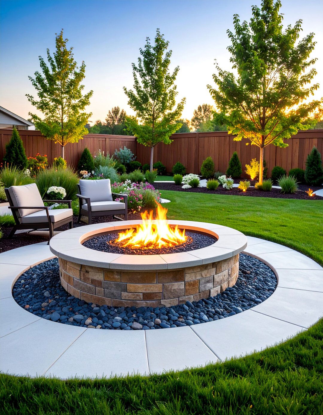 In Ground Truck Rim Fire Pit with Gravel Drainage - 25 Truck Rim Fire Pit Ideas