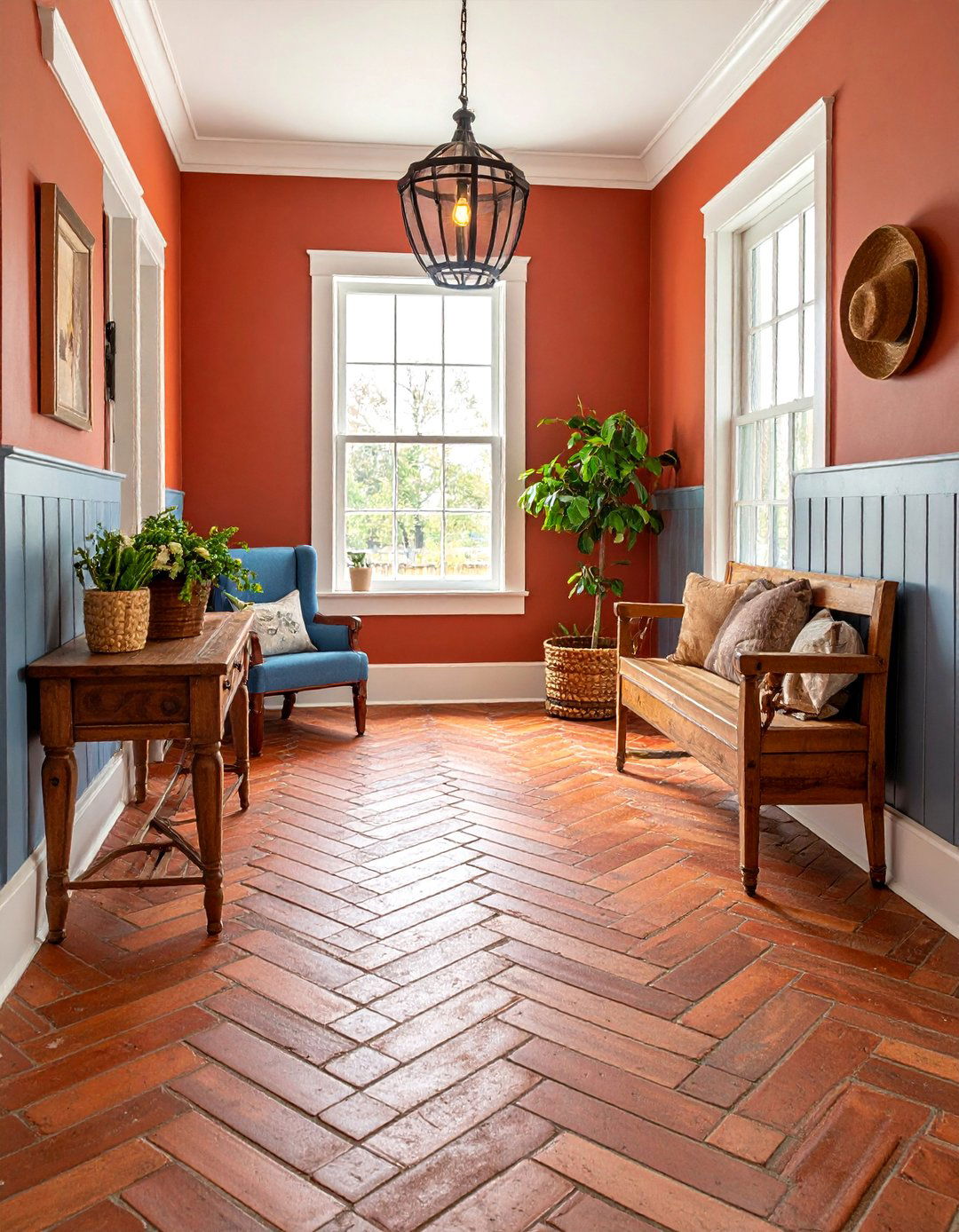 Indoor Brick Paver Mudroom Floors - 25 Mudroom Tile Floor Ideas