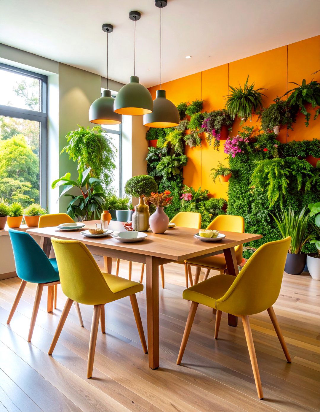 Indoor Garden Integrated Dining Environment - 25 Japanese Dining Room Ideas