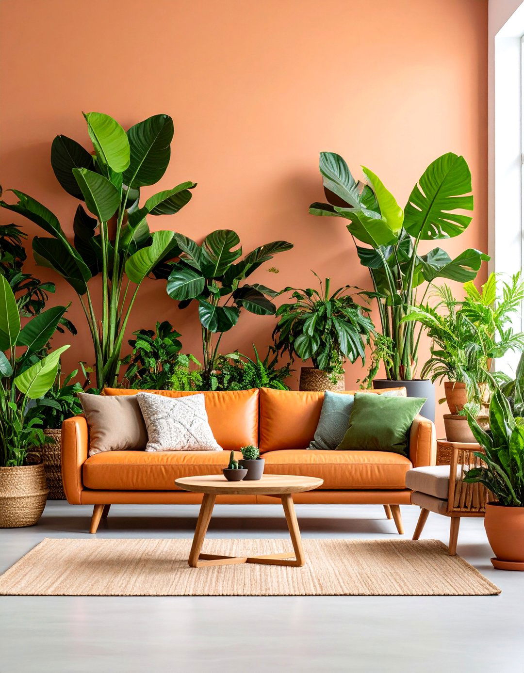 Indoor Garden Living Room Oasis - 25 Organic Modern Living Room Design Ideas