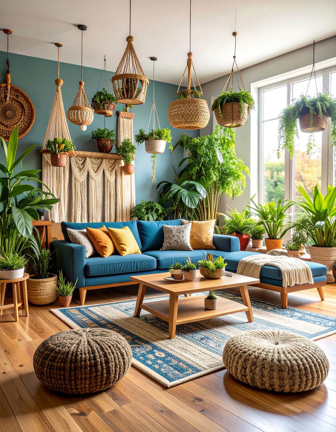 Indoor Garden Living Room - 25 70s Living Room Ideas