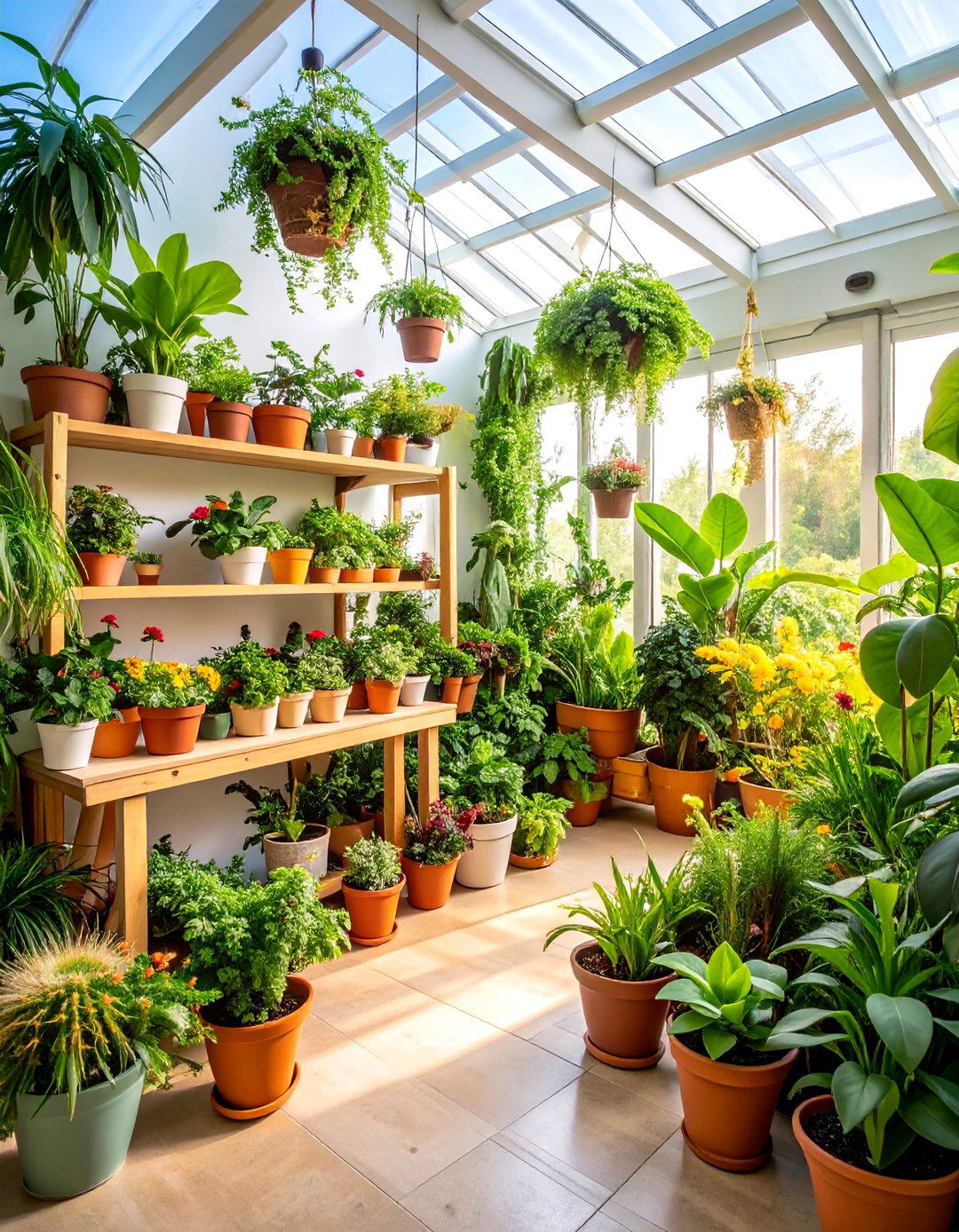 Indoor Garden Room with Plant Display - 25 bonus room ideas
