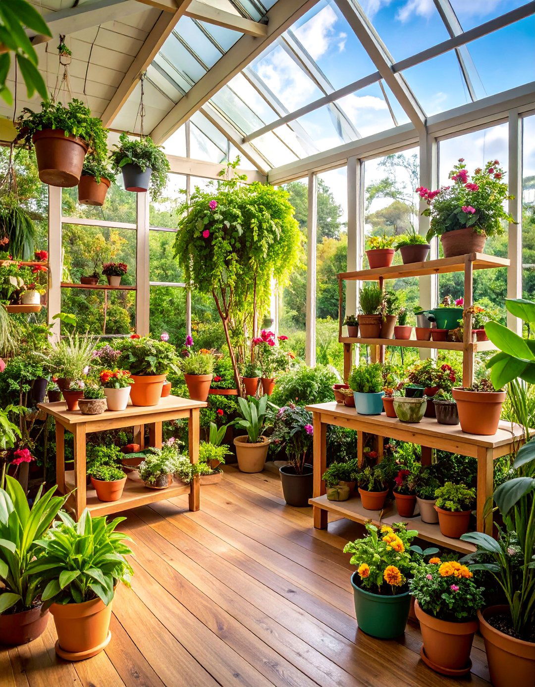 Indoor Garden Sunroom with Greenhouse Atmosphere - 25 Small Sunroom Ideas